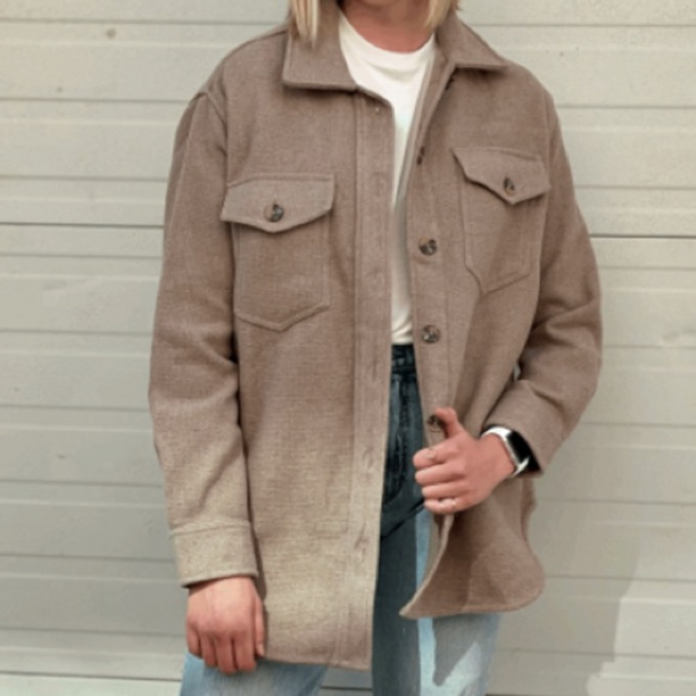 RD Style Jessica Shacket in taupe